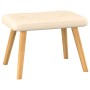 Silla mecedora con reposapiés tela color crema de , Mecedoras - Ref: Foro24-327624, Precio: 136,49 €, Descuento: %
