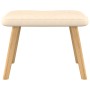Silla mecedora con reposapiés tela color crema de , Mecedoras - Ref: Foro24-327624, Precio: 136,49 €, Descuento: %