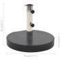 Base de sombrilla de granito redonda negro 28,5 kg de vidaXL, Bases para sombrillas - Ref: Foro24-45064, Precio: 88,75 €, Des...