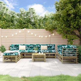 Juego de muebles de jardín 9 pzas madera de pino impregnada de , Conjuntos de jardín - Ref: Foro24-3186304, Precio: 520,98 €,...