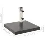 Base de sombrilla cuadrada de granito negro 28,5 kg de vidaXL, Bases para sombrillas - Ref: Foro24-45065, Precio: 90,24 €, De...