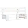 Banco esquinero de palés para jardín madera blanco de , Bancos de jardín - Ref: Foro24-45760, Precio: 74,96 €, Descuento: %