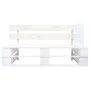 Banco esquinero de palés para jardín madera blanco de , Bancos de jardín - Ref: Foro24-45760, Precio: 74,96 €, Descuento: %