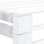 Banco esquinero de palés para jardín madera blanco de , Bancos de jardín - Ref: Foro24-45760, Precio: 74,96 €, Descuento: %