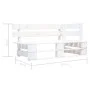 Banco esquinero de palés para jardín madera blanco de , Bancos de jardín - Ref: Foro24-45760, Precio: 74,96 €, Descuento: %