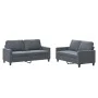 Dark gray velvet 2-piece sofa set with cushions by , Sofas - Ref: Foro24-3201497, Price: 393,17 €, Discount: %