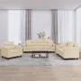 Sofa set with cushions 3 pieces cream microfiber fabric by , Sofas - Ref: Foro24-3202306, Price: 847,18 €, Discount: %