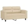 Sofa set with cushions 3 pieces cream microfiber fabric by , Sofas - Ref: Foro24-3202306, Price: 847,18 €, Discount: %