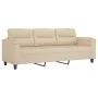 Sofa set with cushions 3 pieces cream microfiber fabric by , Sofas - Ref: Foro24-3202306, Price: 847,18 €, Discount: %