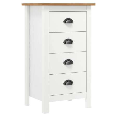 Mesita de noche Hill madera maciza de pino blanco 46x35x49,5 cm de , Aparadores - Ref: Foro24-288914, Precio: 105,85 €, Descu...