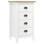Mesita de noche Hill madera maciza de pino blanco 46x35x49,5 cm de , Aparadores - Ref: Foro24-288914, Precio: 105,85 €, Descu...