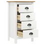 Mesita de noche Hill madera maciza de pino blanco 46x35x49,5 cm de , Aparadores - Ref: Foro24-288914, Precio: 105,85 €, Descu...