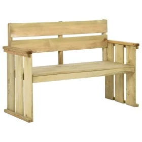 Impregnated pine wood garden bench 121 cm by , garden benches - Ref: Foro24-318407, Price: 106,09 €, Discount: %