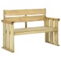 Banco de jardín de madera de pino impregnada 121 cm de , Bancos de jardín - Ref: Foro24-318407, Precio: 108,14 €, Descuento: %