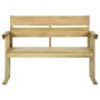 Banco de jardín de madera de pino impregnada 121 cm de , Bancos de jardín - Ref: Foro24-318407, Precio: 108,14 €, Descuento: %