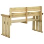 Banco de jardín de madera de pino impregnada 121 cm de , Bancos de jardín - Ref: Foro24-318407, Precio: 108,14 €, Descuento: %