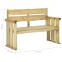 Banco de jardín de madera de pino impregnada 121 cm de , Bancos de jardín - Ref: Foro24-318407, Precio: 108,14 €, Descuento: %