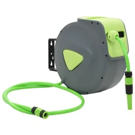 Wall-mounted automatic retractable hose reel 20+2 m by vidaXL, Garden hose holder - Ref: Foro24-143897, Price: 91,73 €, Disco...