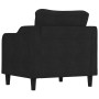 Sillón de tela negro 60 cm de , Sofás - Ref: Foro24-359347, Precio: 146,51 €, Descuento: %