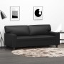 Sofá de 2 plazas de cuero sintético negro 140 cm de , Sofás - Ref: Foro24-359417, Precio: 250,51 €, Descuento: %