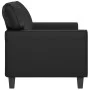 2-seater sofa in black synthetic leather 140 cm by , Sofas - Ref: Foro24-359417, Price: 242,70 €, Discount: %