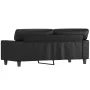 2-seater sofa in black synthetic leather 140 cm by , Sofas - Ref: Foro24-359417, Price: 242,70 €, Discount: %