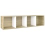 Estantería libros madera contrachapada blanco roble 36x30x143cm de , Librerías y estanterías - Ref: Foro24-800149, Precio: 54...