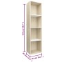 Estantería libros madera contrachapada blanco roble 36x30x143cm de , Librerías y estanterías - Ref: Foro24-800149, Precio: 54...