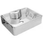 Lavabo con orificio para grifo 48x37x13,5 cm cerámica plateado de vidaXL, Lavabos - Ref: Foro24-143485, Precio: 70,92 €, Desc...