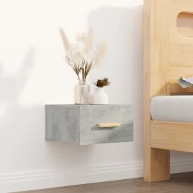 Concrete gray wall bedside table 35x35x20 cm by , Nightstands - Ref: Foro24-812842, Price: 26,47 €, Discount: %