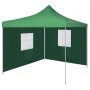 Cenador plegable con 2 paredes verde 3x3 m de vidaXL, Carpas y cenadores - Ref: Foro24-44962, Precio: 162,88 €, Descuento: %