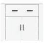 Aparador de madera contrachapada blanco 80x33x70 cm de , Aparadores - Ref: Foro24-816568, Precio: 92,23 €, Descuento: %