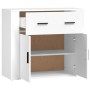 Aparador de madera contrachapada blanco 80x33x70 cm de , Aparadores - Ref: Foro24-816568, Precio: 92,23 €, Descuento: %