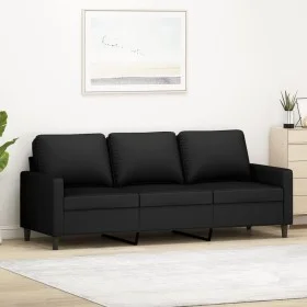 Sofá de 3 plazas terciopelo negro 180 cm de , Sofás - Ref: Foro24-359214, Precio: 276,52 €, Descuento: %
