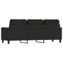 Sofá de 3 plazas terciopelo negro 180 cm de , Sofás - Ref: Foro24-359214, Precio: 273,38 €, Descuento: %