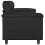 Sofá de 2 plazas de cuero sintético negro 120 cm de , Sofás - Ref: Foro24-359578, Precio: 218,80 €, Descuento: %