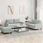 Juego de sofás con cojines 3 piezas terciopelo gris claro by , Sofas - Ref: Foro24-3201506, Price: 439,21 €, Discount: %