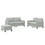 Juego de sofás con cojines 3 piezas terciopelo gris claro by , Sofas - Ref: Foro24-3201506, Price: 439,21 €, Discount: %