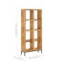 Estantería madera maciza de mango 80x25x175 cm de , Librerías y estanterías - Ref: Foro24-247966, Precio: 366,57 €, Descuento: %