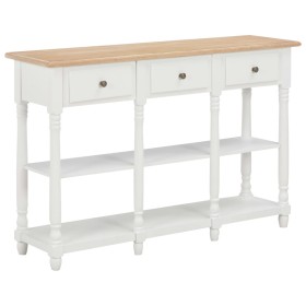 Mesa consola de MDF blanca 120x30x76 cm de , Mesas auxiliares - Ref: Foro24-280016, Precio: 234,29 €, Descuento: %