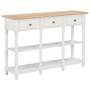 Mesa consola de MDF blanca 120x30x76 cm de , Mesas auxiliares - Ref: Foro24-280016, Precio: 234,29 €, Descuento: %