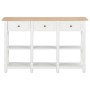 Mesa consola de MDF blanca 120x30x76 cm de , Mesas auxiliares - Ref: Foro24-280016, Precio: 234,29 €, Descuento: %
