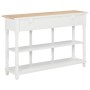 Mesa consola de MDF blanca 120x30x76 cm de , Mesas auxiliares - Ref: Foro24-280016, Precio: 234,29 €, Descuento: %