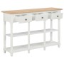 Mesa consola de MDF blanca 120x30x76 cm de , Mesas auxiliares - Ref: Foro24-280016, Precio: 234,29 €, Descuento: %