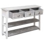 Aparador de madera gris envejecido 115x30x76 cm de , Aparadores - Ref: Foro24-284163, Precio: 145,74 €, Descuento: %