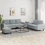 Juego de sofás 3 piezas tela gris claro de , Sofás - Ref: Foro24-3201906, Precio: 504,35 €, Descuento: %