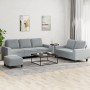 Juego de sofás 3 piezas tela gris claro de , Sofás - Ref: Foro24-3201906, Precio: 588,67 €, Descuento: %