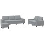 Juego de sofás 3 piezas tela gris claro de , Sofás - Ref: Foro24-3201906, Precio: 588,67 €, Descuento: %