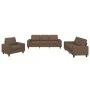 Juego de sofás 3 piezas tela marrón de , Sofás - Ref: Foro24-3201869, Precio: 746,34 €, Descuento: %