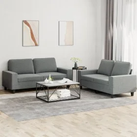 Zweiteiliges dunkelgraues Stoffsofaset von , Sofas - Ref: Foro24-3201883, Preis: 492,72 €, Rabatt: %